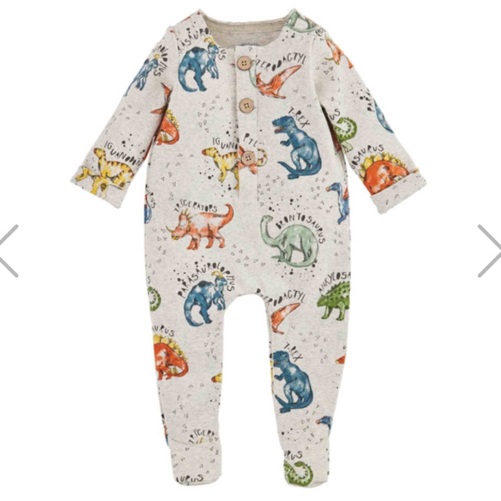 NEW: Mud Pie Dino Button Baby Sleeper